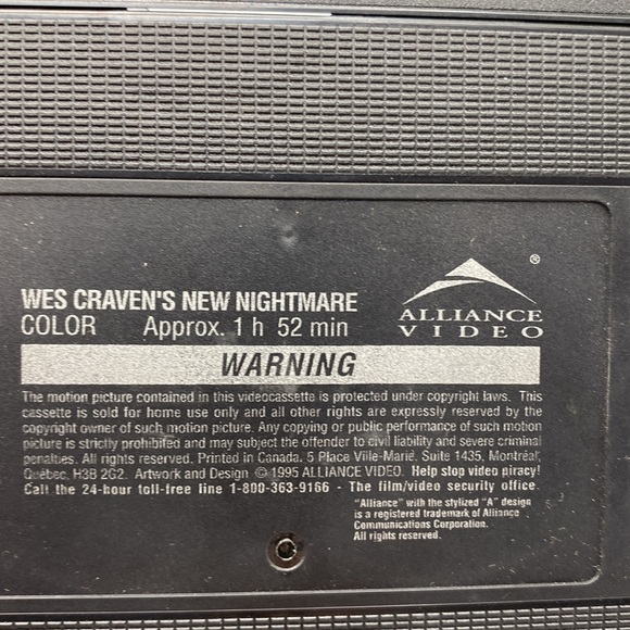 Wes Craven’s New Nightmare VHS Video Special Collector’s Edition Horror - Picture 7 of 8